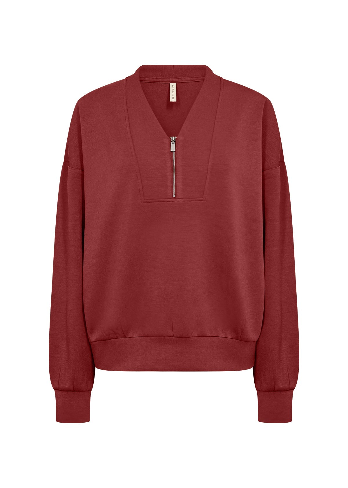 Soya ConceptSoya Concept Banu 334 Quarter Zip BlouseClothingMadder Brown - Blue Water Clothing