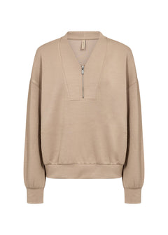 Soya ConceptSoya Concept Banu 334 Quarter Zip BlouseClothingCamel - Blue Water Clothing