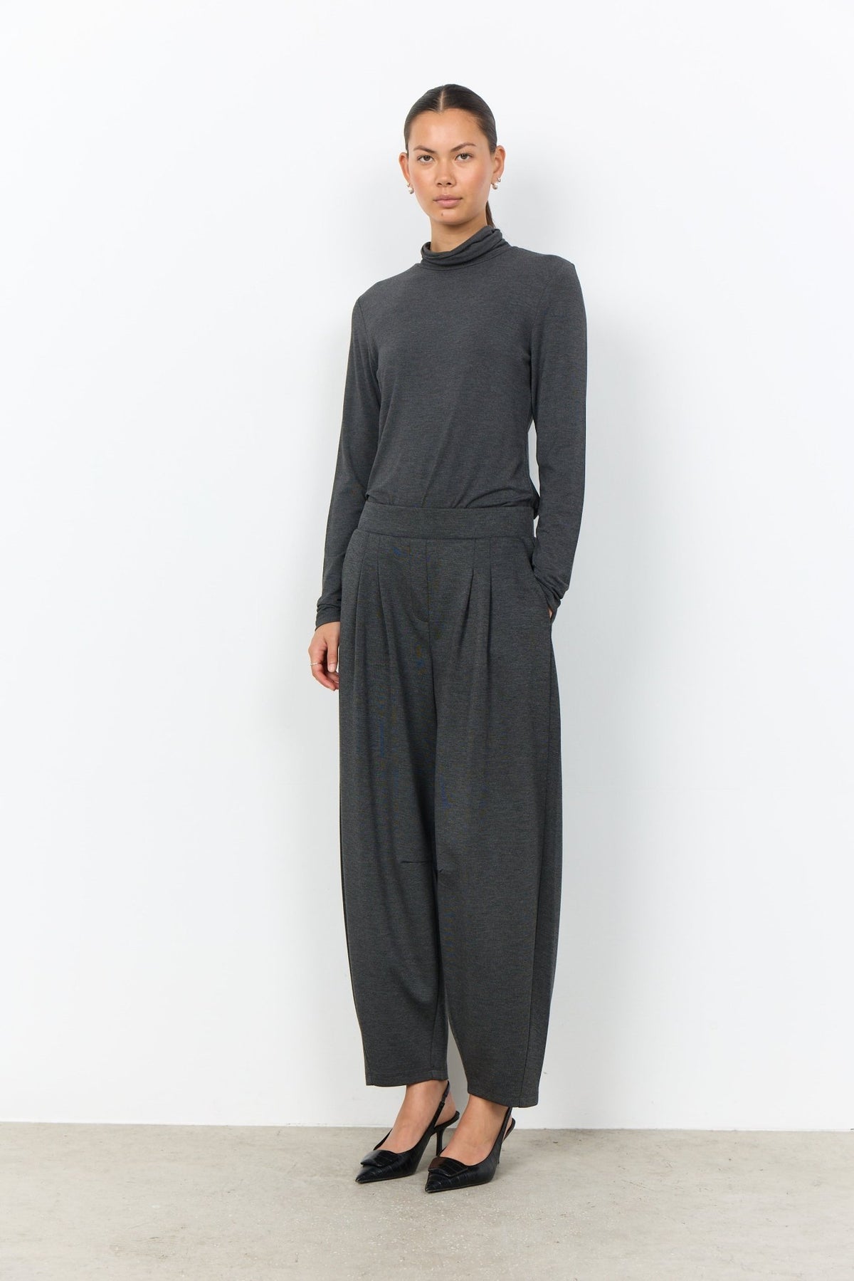 Soya Concept Banu 339 TrousersDark Earth Melange - Blue Water Clothing