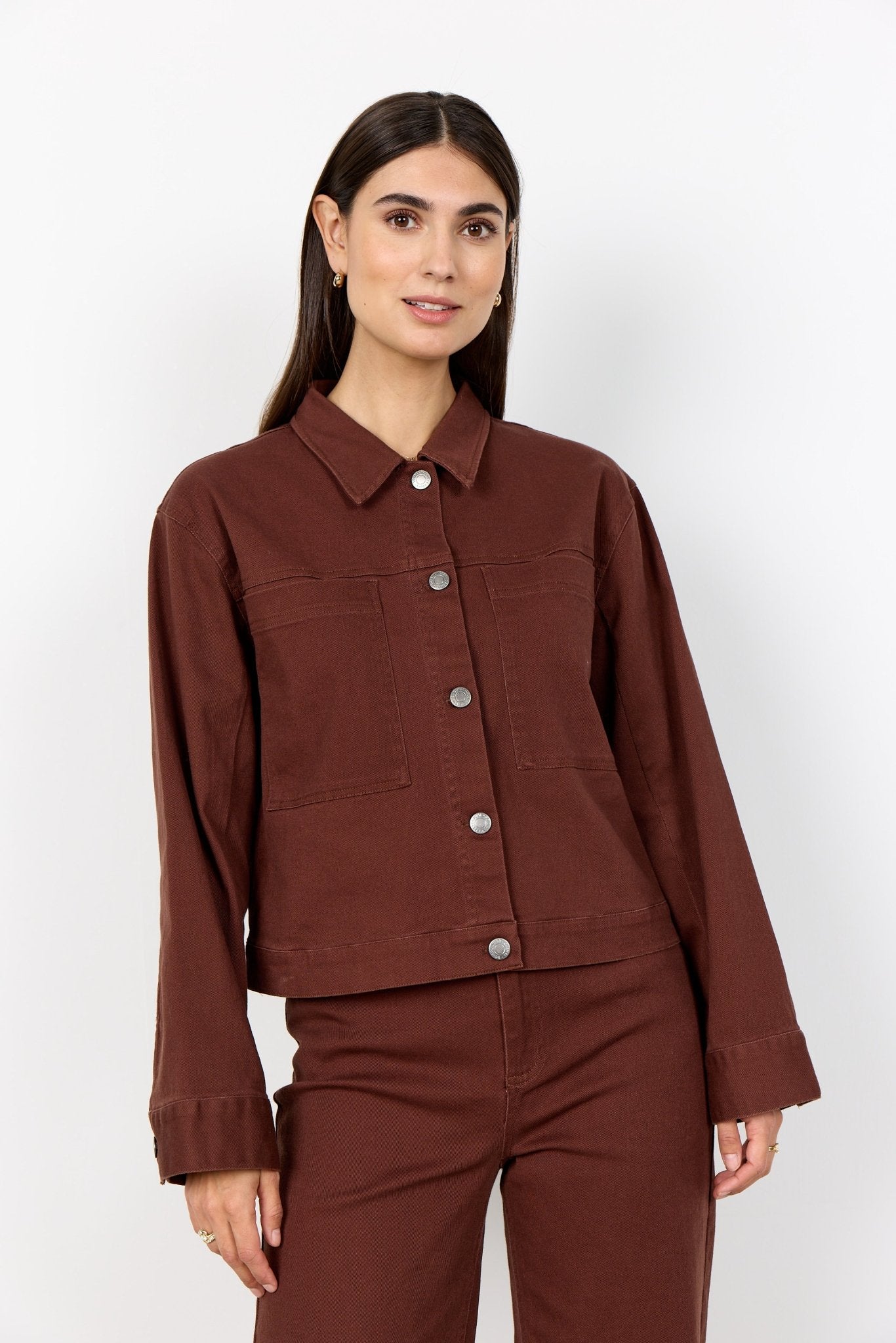 Soya ConceptSoya Concept Bess 1 Denim jacketCoats & JacketsChocolate - Blue Water Clothing