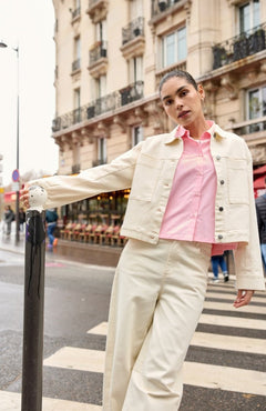 Soya ConceptSoya Concept Bess 1 Denim jacketCoats & JacketsCream - Blue Water Clothing