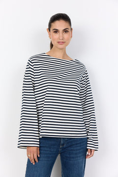 Soya ConceptSoya Concept Bri 1 Stripe TopTopsNavy - Blue Water Clothing