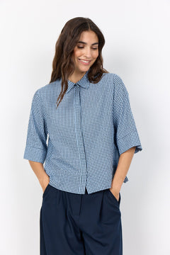 Soya ConceptSoya Concept Canelita 1 BlouseTopsNavy Check - Blue Water Clothing