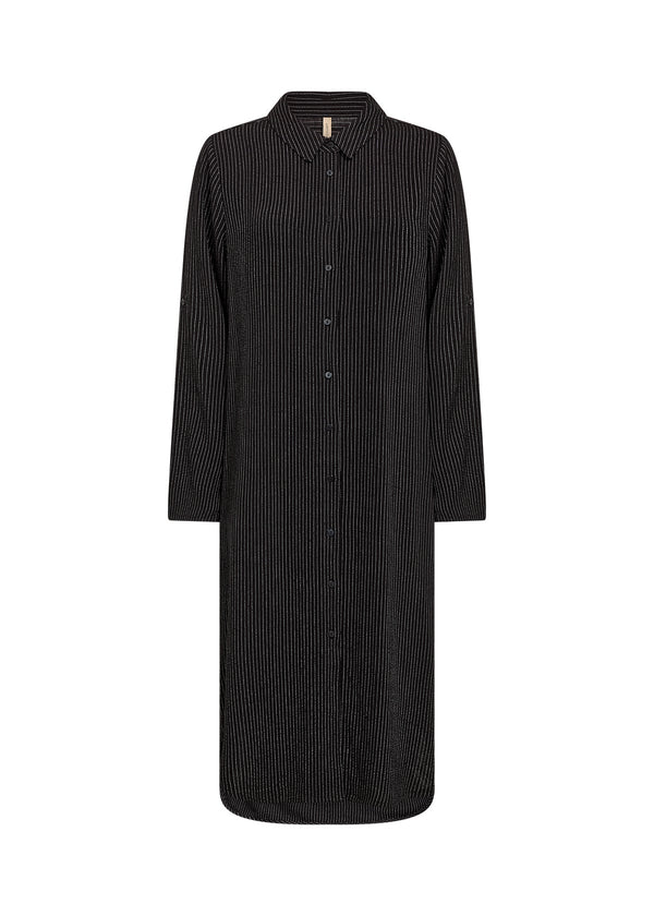 Soya ConceptSoya Concept Cannie 4 Striped Linen DressDressesBlack/Grey Stripe - Blue Water Clothing