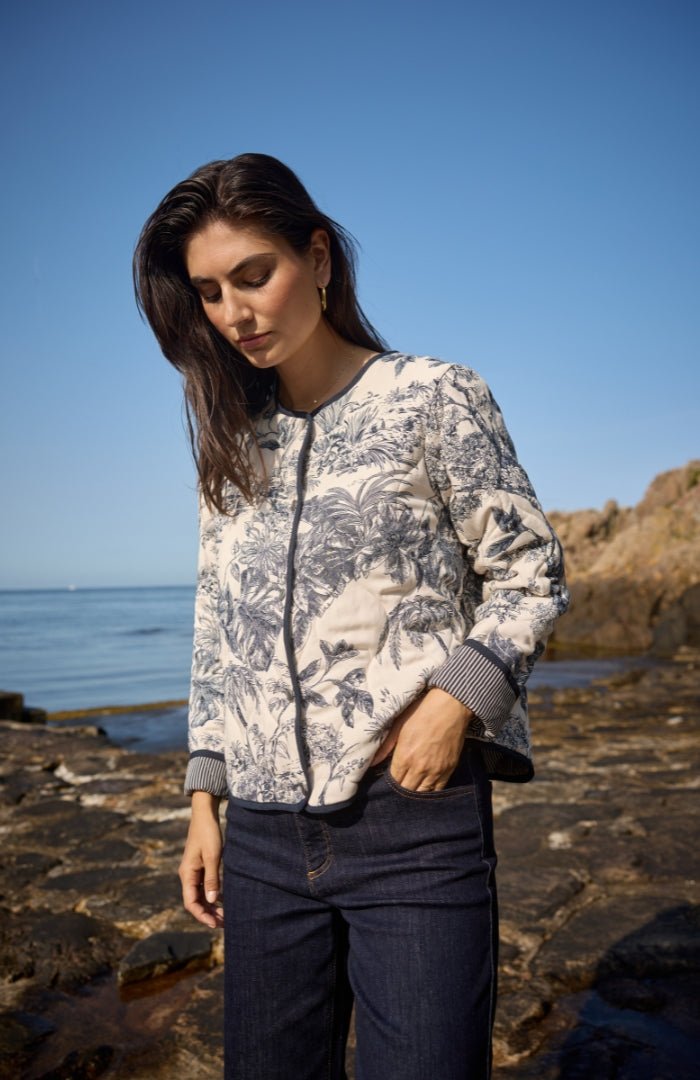 Soya ConceptSoya Concept Carli 3 Printed JacketCoats & JacketsNavy - Blue Water Clothing