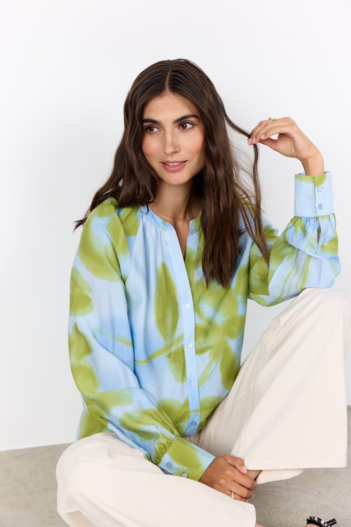 Soya ConceptSoya Concept Cate 2 BlouseTopsBlue Green Tie Die - Blue Water Clothing