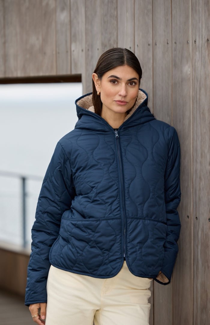 Soya ConceptSoya Concept GELA 2 Reversible Short Puffer CoatCoatNavy - Blue Water Clothing