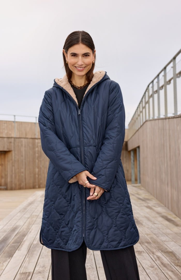 Soya ConceptSoya Concept GELA 3 Reversible Puffer CoatCoatNavy - Blue Water Clothing