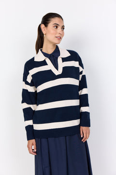 Soya ConceptSoya Concept Kanita Stripe 32 TopTopsNavy - Blue Water Clothing