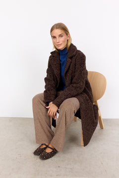 Soya ConceptSoya Concept Mukite 2 Boucle CoatCoats & JacketsDark Brown - Blue Water Clothing