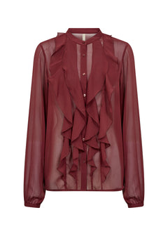 Soya ConceptSoya Concept Naia 1 Sheer ShirtTopsWine - Blue Water Clothing