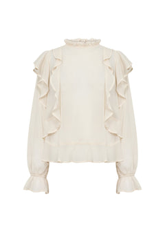 Soya ConceptSoya Concept Naia 3 Sheer Blouse CreamTopsCream - Blue Water Clothing