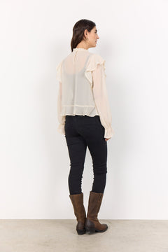Soya ConceptSoya Concept Naia 3 Sheer Blouse CreamTopsCream - Blue Water Clothing