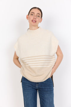 Soya ConceptSoya Concept Selvi 1 Cap Sleeve KnitTopsSand - Blue Water Clothing