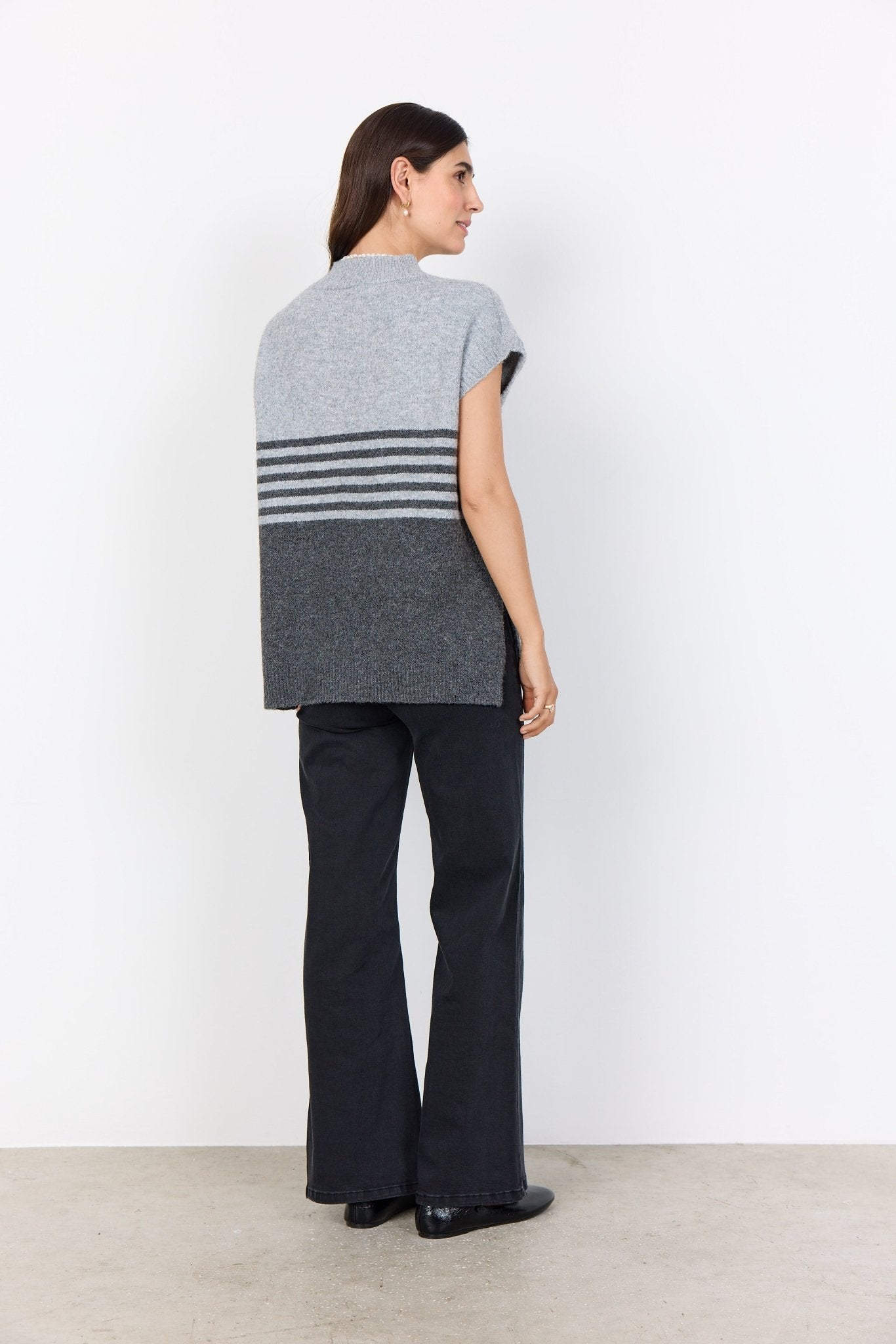 Soya ConceptSoya Concept Selvi 1 Cap Sleeve KnitTopsDark Grey - Blue Water Clothing
