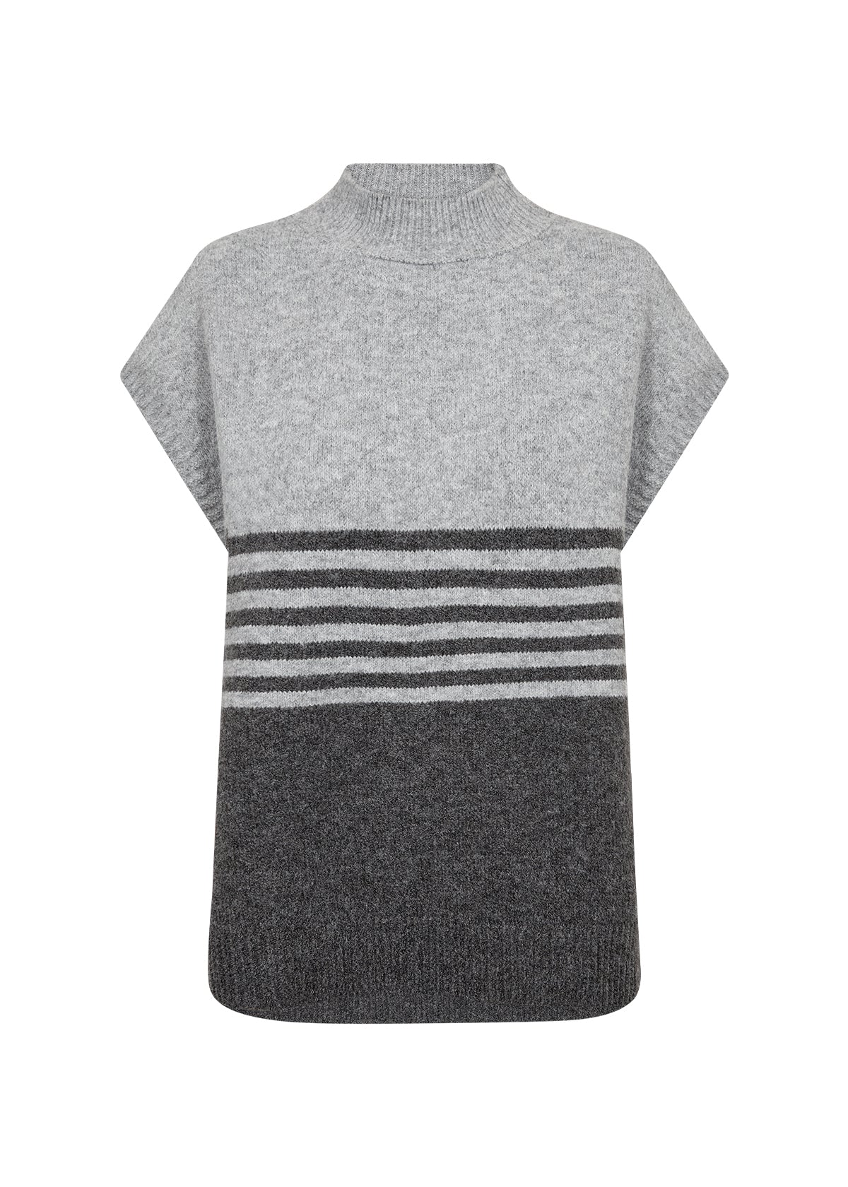 Soya ConceptSoya Concept Selvi 1 Cap Sleeve KnitTopsDark Grey - Blue Water Clothing