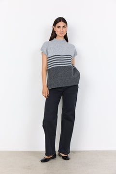 Soya ConceptSoya Concept Selvi 1 Cap Sleeve KnitTopsDark Grey - Blue Water Clothing