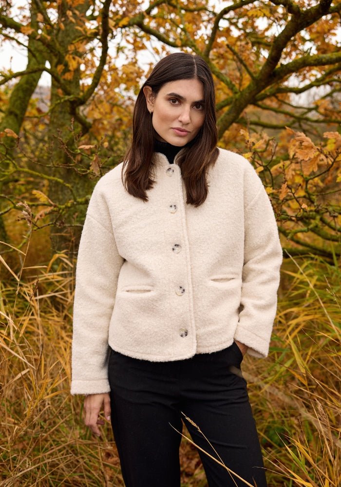 Soya Concept Shaima 1 Cream Jacket Blue Water Clothing Soya Concept Shaima 1 Cream Jacket Blue Water Clothing