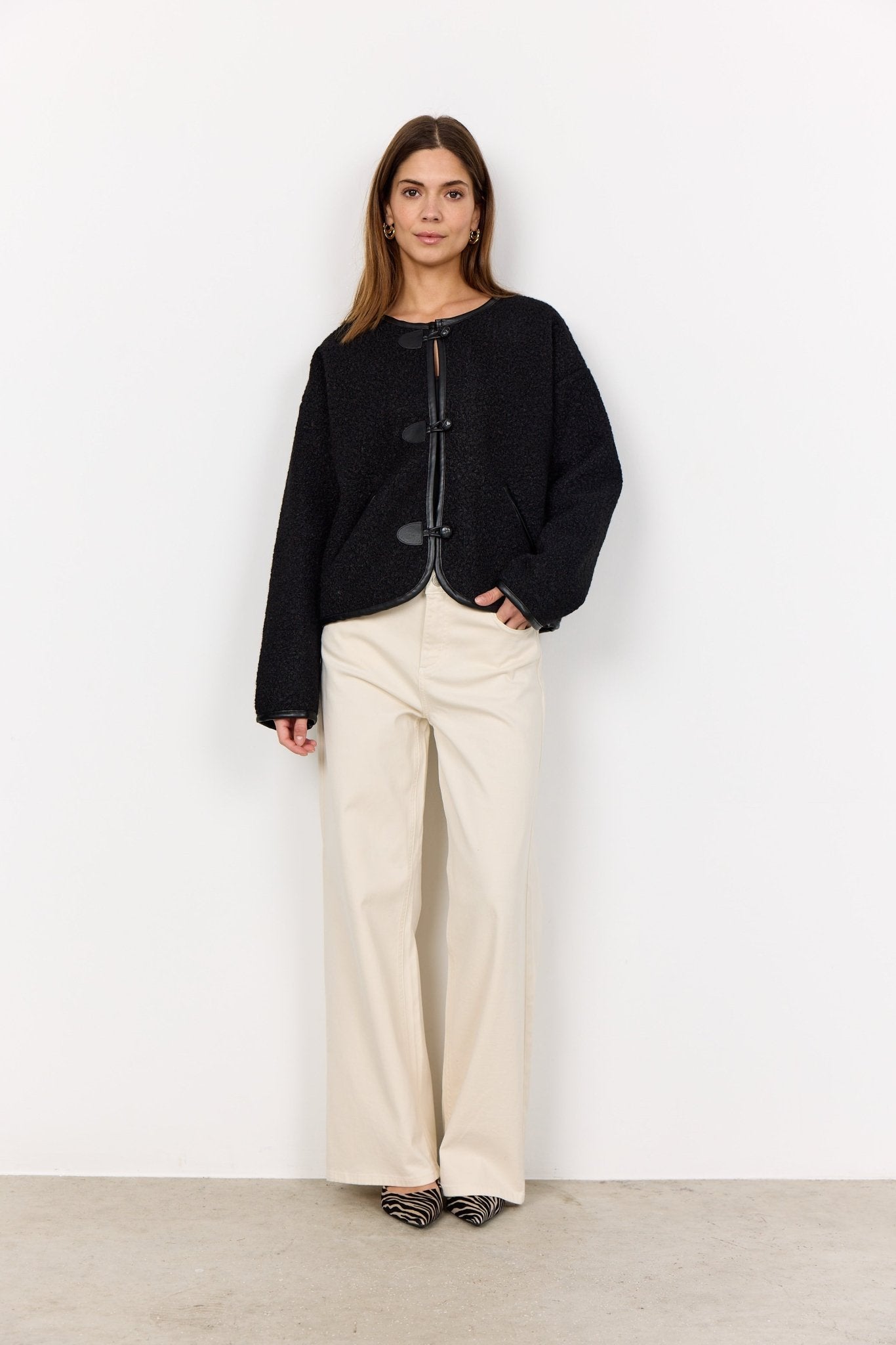 Soya ConceptSoya Concept Shaima 2 Fleece JacketCoats & JacketsBlack - Blue Water Clothing
