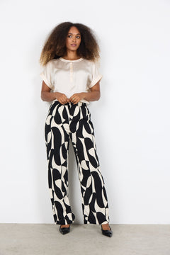 Soya ConceptSoya Concept Thilde 50 Relaxed BlouseTopsCream - Blue Water Clothing