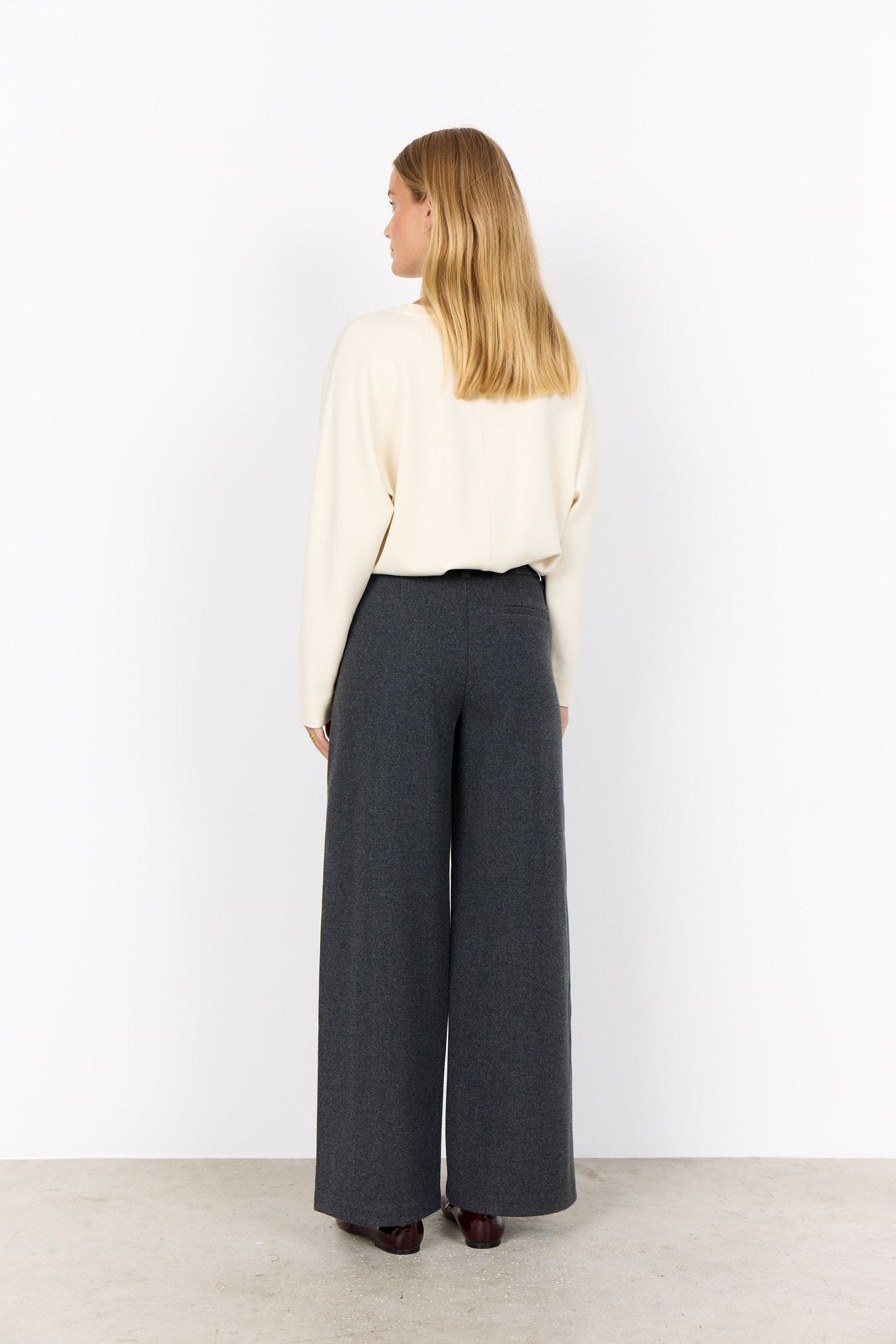 Soya ConceptSoya Concept Vagna 5 Wool Trouser Dark GreyBottomsDark Grey - Blue Water Clothing