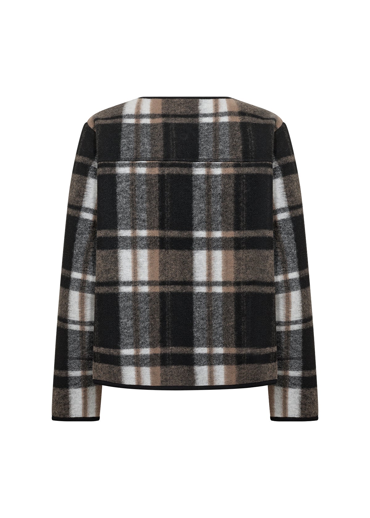 Soya ConceptSoya Concept Vocal 1 Fleece Jacket Check BlackCoats & JacketsCheck Black - Blue Water Clothing