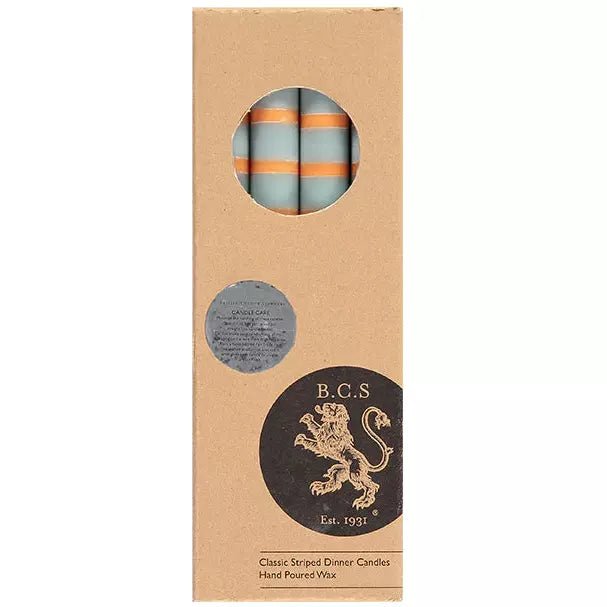 Striped Eco Dinner Candles - Blue Water Clothing