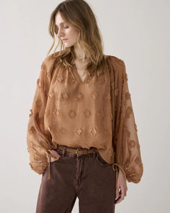 Summum WomanSummum Woman 3D Puff Sleeve TopTopsCinnamon - Blue Water Clothing