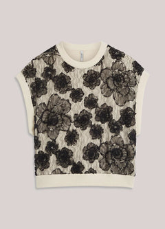 Summum WomanSummum Woman Big Flower Top IvoryTopsIvory - Blue Water Clothing