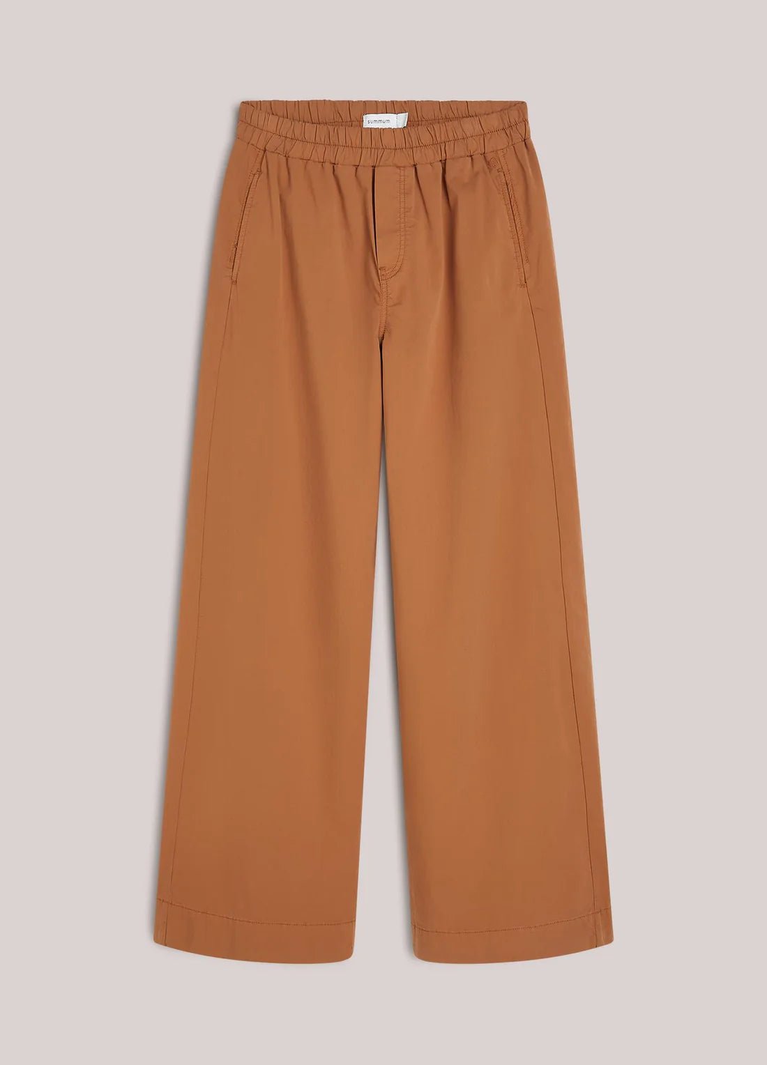 Summum WomanSummum Woman Soft Cotton Stretch Palazzo TrousersBottomsCinnamon - Blue Water Clothing