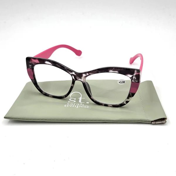 Tempest DesignsTempest Designs 2 Tone classic shape reading glassesAccessoriesTortoiseshell Fuschia - Blue Water Clothing