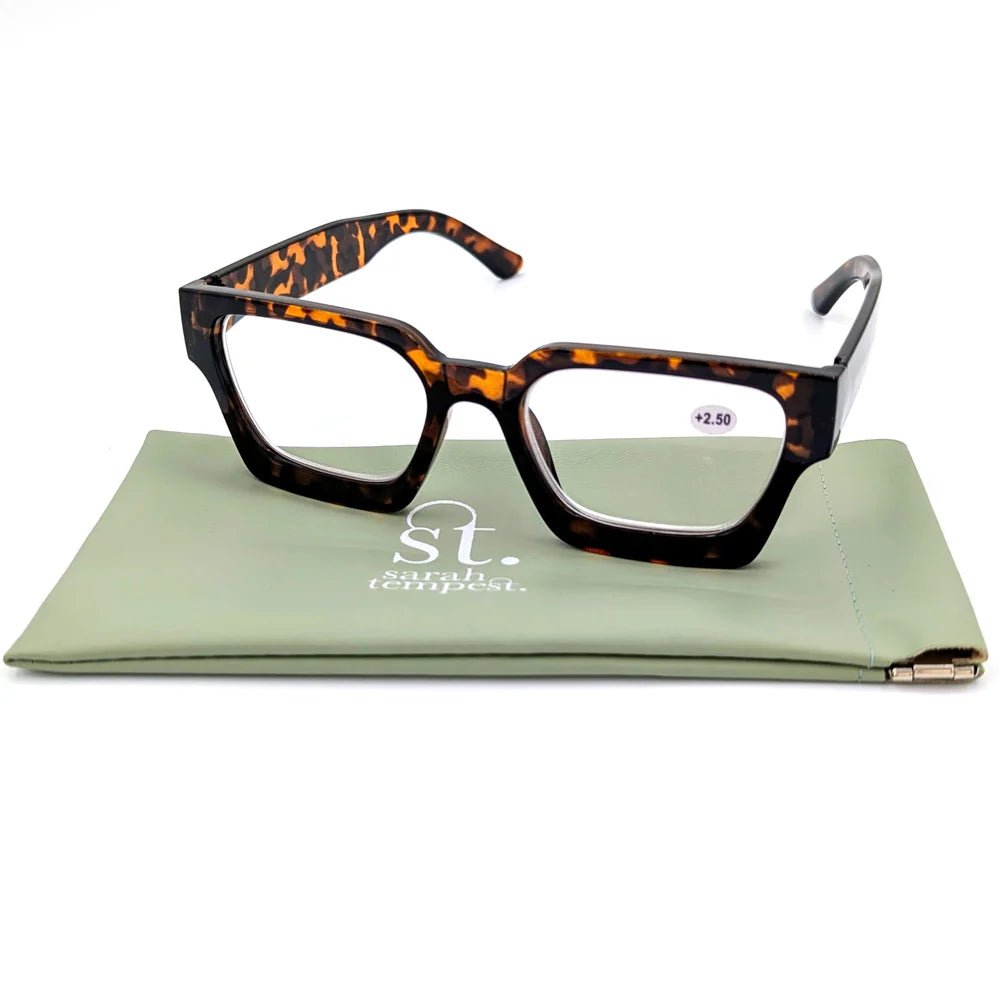 Tempest DesignsTempest Designs Arty Square Tortoiseshell Reading GlassesAccessories - Blue Water Clothing
