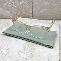 Tempest DesignsTempest Designs Clear Caramel Ombre Semi Cats Eye Reading GlassesAccessories - Blue Water Clothing