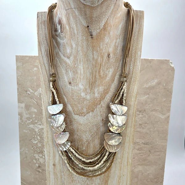 Tempest DesignsTempest Designs Luxe Beaded Shell NecklaceClothing - Blue Water Clothing