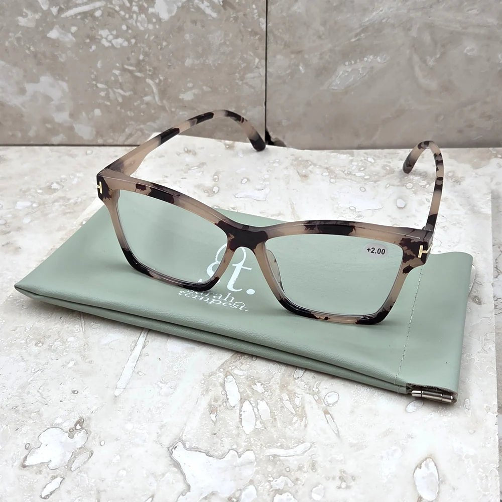 Tempest DesignsTempest Designs Nude Tortoiseshell Semi Cats Eye Reading GlassesAccessories - Blue Water Clothing