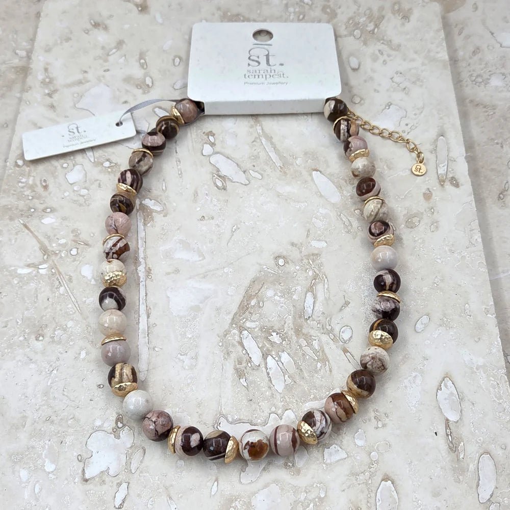 Tempest DesignsTempest Designs Picture jasper beaded necklace with soft detailAccessories - Blue Water Clothing