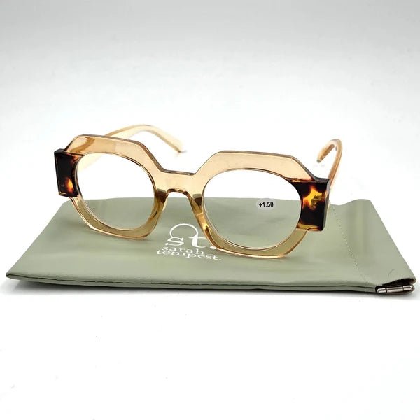 Tempest DesignsTempest Designs Thick frame angular glassesAccessoriesClear/Caramel - Blue Water Clothing