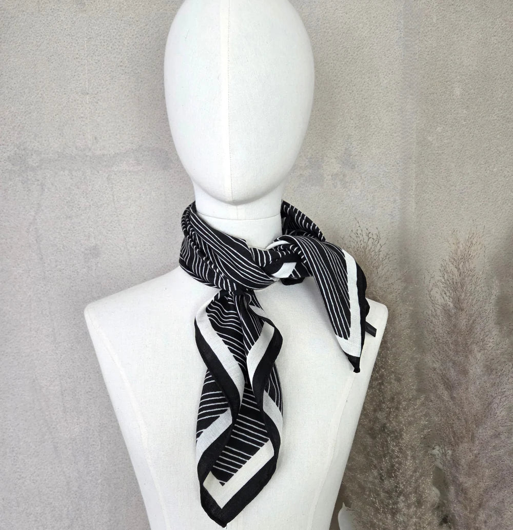 Tempest DesignsTempest Designs Zig Zag Neck Scarf BlackAccessories - Blue Water Clothing