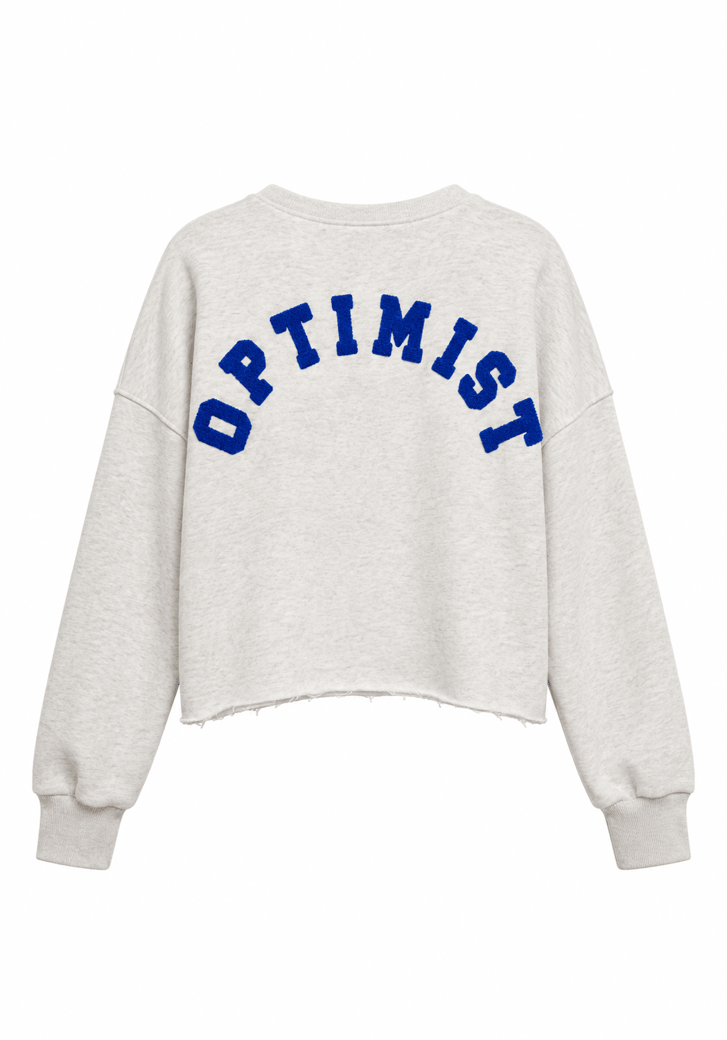 The Shirt Project Cropped Optimist Sweatshirt 51881Silver Melange - Blue Water Clothing