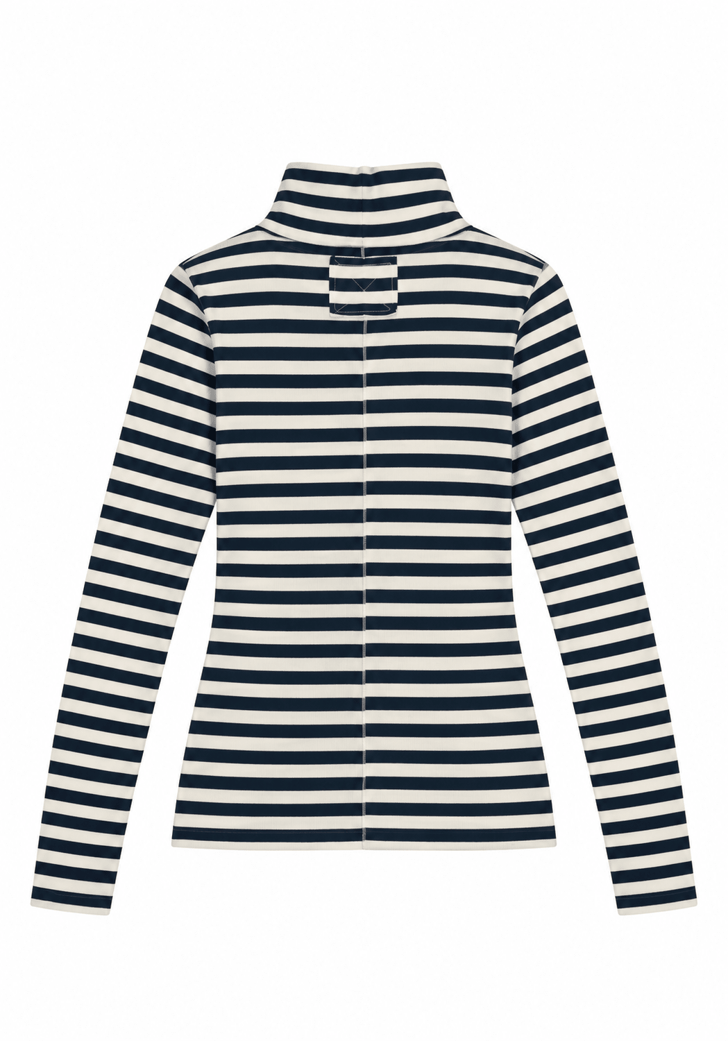 The Shirt Project Turtleneck Top 51928Ecru/Dark Blue - Blue Water Clothing