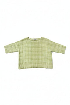 ThingThing Linen Check Top 7192ClothingBright Olive - Blue Water Clothing