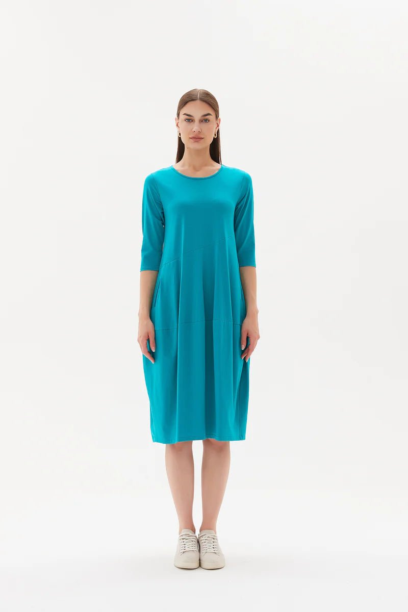 TirelliTirelli 3/4 Diagonal DressDressesBlue - Blue Water Clothing