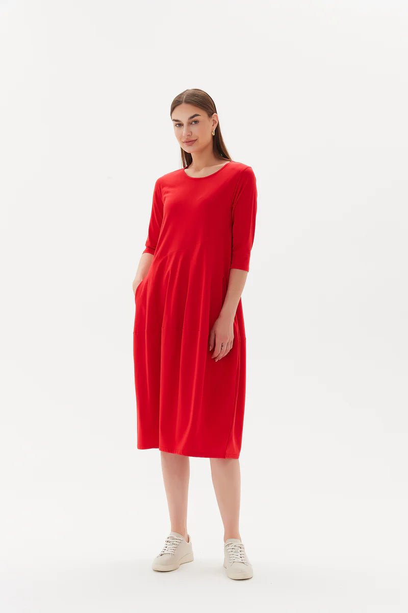 TirelliTirelli 3/4 Diagonal DressDressesRed - Blue Water Clothing