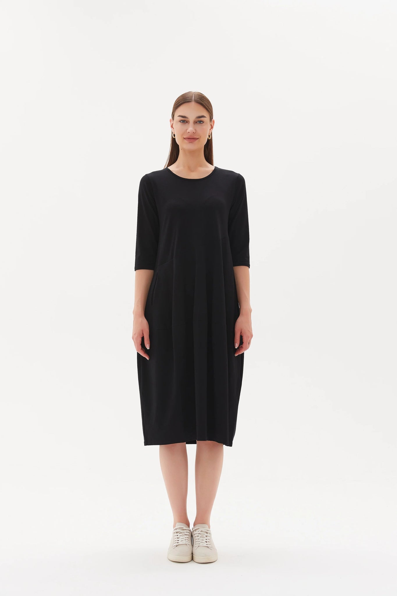 TirelliTirelli 3/4 Diagonal DressDressesBlack - Blue Water Clothing