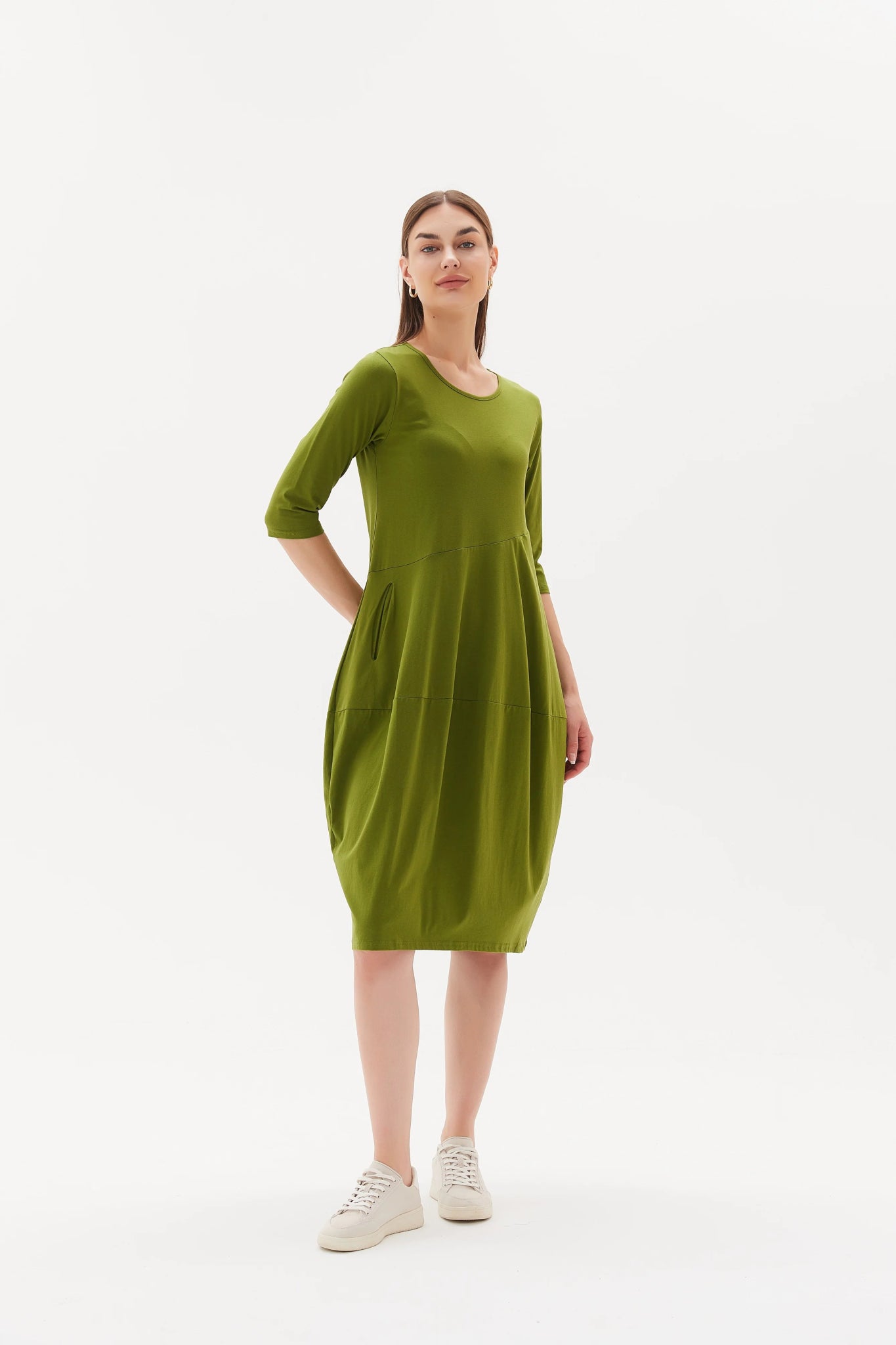 TirelliTirelli 3/4 Diagonal DressDressesGreen Oasis Print - Blue Water Clothing