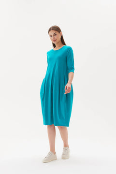 TirelliTirelli 3/4 Diagonal DressDressesBlue - Blue Water Clothing