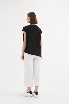 Tirelli Asymmetric Seam Tee Black - Blue Water Clothing