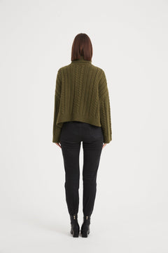 Tirelli Chunky Cable Oversized Knit - Blue Water Clothing