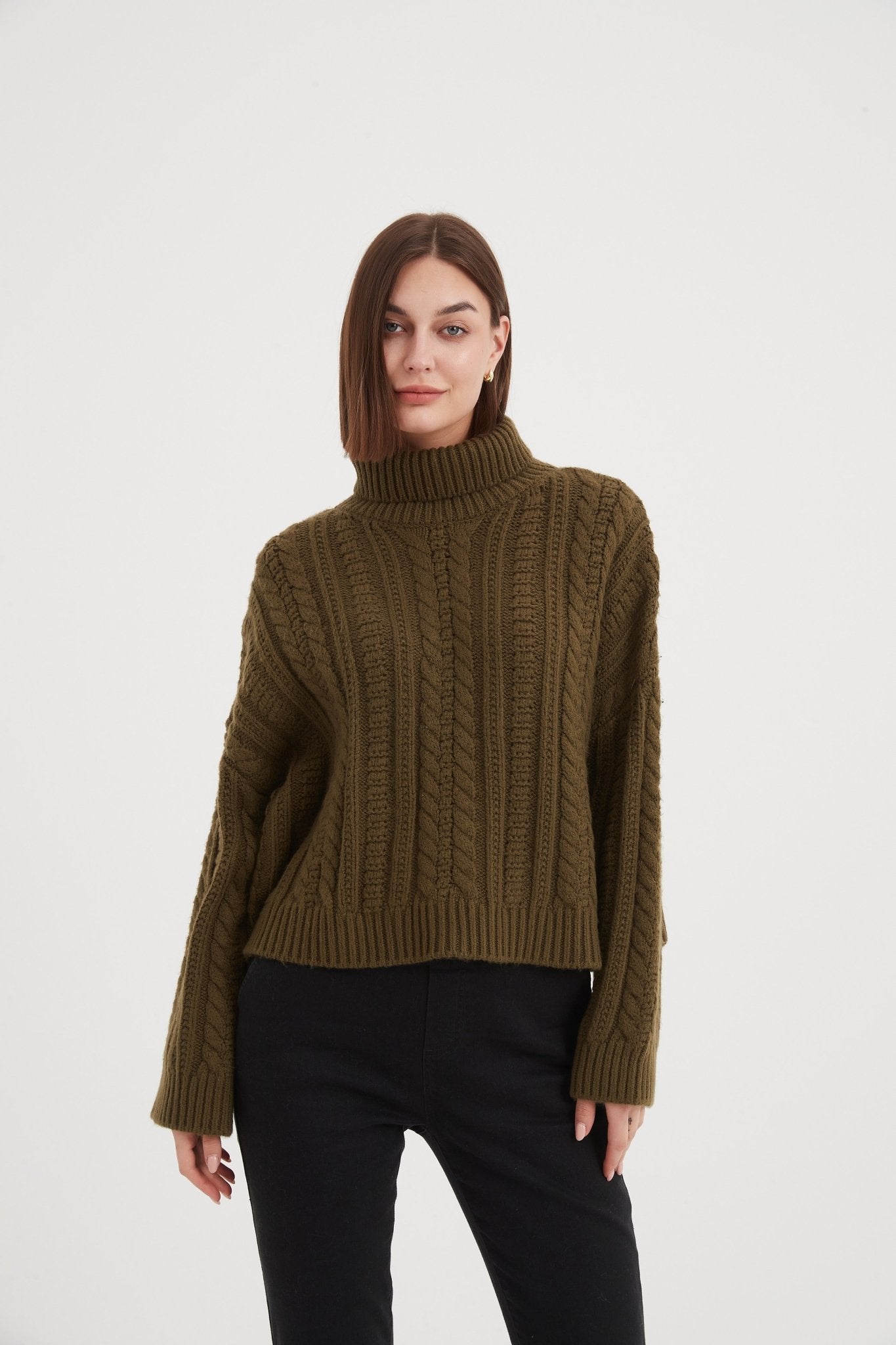 Tirelli Chunky Cable Oversized Knit - Blue Water Clothing