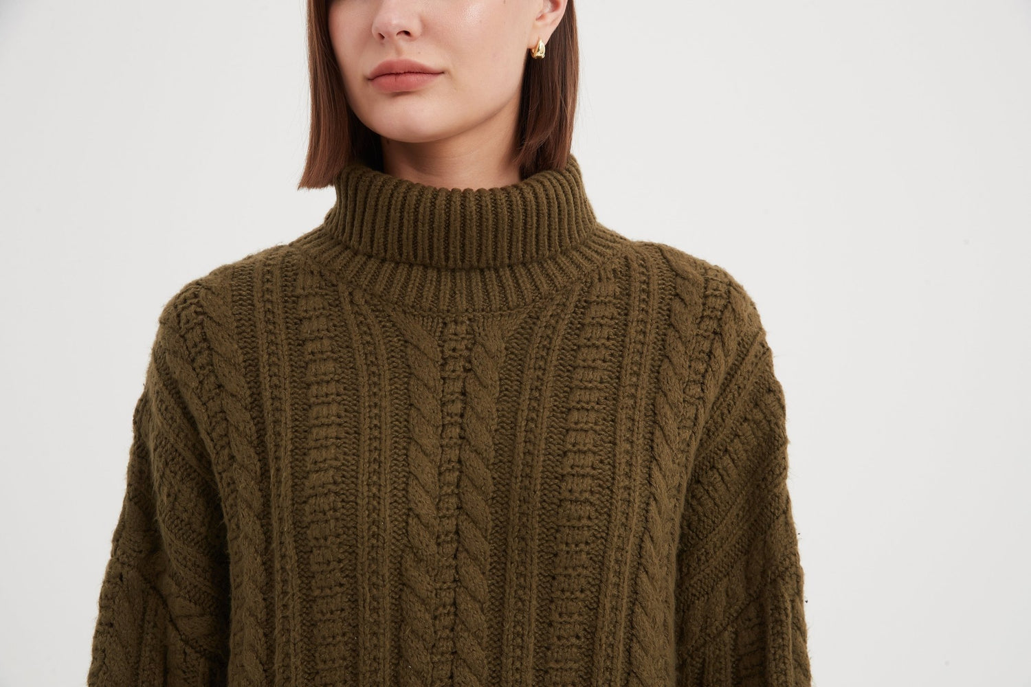 Tirelli Chunky Cable Oversized Knit - Blue Water Clothing